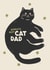 Cute Father's Day Card - World's Best Cat Dad - Cat created by Jess Shah