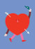 Cute Anniversary Card - Love Heart Character created by Rumble Cards
