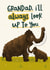 Cute Father's Day Card - For Grandad - Wooly Mammoth created by Abbie Imagine