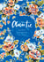 Traditional Birthday Card - For Auntie - Painted Orange & Blue Flowers created by Rebecca Prinn