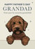 Cute Father's Day Card - For Grandad - Labradoodle created by Choo Choo 