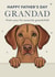 Cute Father's Day Card - For Grandad - Vizsla created by Choo Choo