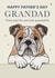 Cute Father's Day Card - For Grandad - Bulldog created by Choo Choo
