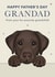 Cute Father's Day Card - For Grandad - Chocolate Labrador created by Choo Choo