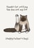 Funny Father's Day Card - From The Cat - Poo Fur created by Sarah Harding
