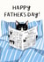 Funny Father's Day Card - Daily Mews - Cat - Newspaper created by Lauren Barclay