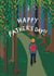 Classic Father's Day Card - Hiking - Nature created by martha and hepsie ltd