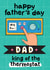 Funny Fathers Day Card - Heating - King Of The Thermostat created by Mrs Best Paper Co.