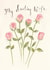 Pretty Birthday Card - Darling Wife - Pink Roses created by Love Lucy Illustration