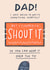 Funny Father's Day Card - Shout It - So You Can Hear It Over The TV created by Pilea Press