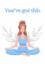 A calming meditation inspired card. created by Beach Life Studio