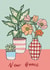 Pretty New Home Card - Potted Plants created by Embletree Designs