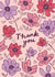 Pretty Thank You Card - Pink and Purple Flowers created by Embletree Designs