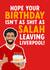 Funny Birthday Card - Birthday Isn't As Shit - As Mo Salah Leaving Liverpool created by The Cake Thief