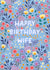 Pretty Birthday Card - For Wife - Flowers created by Pear Tree Press