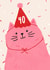 Cute Birthday Card - 40th - Party Cat created by ItsJessica