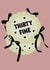 Classic Birthday Card - 39th - Thirty Fine - Cake created by Stuck Shop Gifts