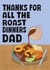 Classic Father's Day Card - Roast Dinners - Thanks created by Stuck Shop Gifts