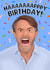Funny Birthday Card - David Mitchell Shouting - Last One Laughing created by Pink Peach Cards