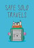 Cute Good Luck Card - Safe Solo Travels - Single Tax created by Muses & May
