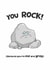 Cheeky Birthday Card - You Rock! (Because you're old and grey) created by Sam Birch