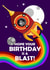 Cute Birthday Card - Space - Rocket created by Roger Bear Designs