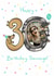 Cute 30th birthday photo card for the dachshund lover created by Laura Deakin