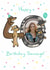 Cute 40th birthday photo card for the dachshund lover created by Laura Deakin