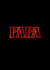 Red Neon Papa Card for Father's Day or Birthdays created by Illustratoni