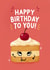 Cute Birthday Card - Cherry Cake - Smiley Face created by Lauren Rachael