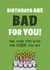 Funny Birthday Card - Getting Older - birthday cake created by Soppy Copy