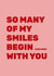 Funny Relationship Card - Smiles Begin And End - Love, Romance & Valentines created by Quite Good Cards