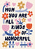 Classic Birthday Card - For Mum - Flowers created by Christine Cuddihy Illustration