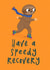Cute Get Well Card - Speedy Recovery - Rollerskating Sloth created by @oubergine