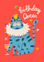 Classic Birthday Card - Queen - Cat created by NICHOLA COWDERY ILLUSTRATIONS 