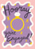 Classic Engagement Card - Hooray! created by @AimeeStevens.Design