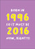 Born in 1996 - Funny 30th Birthday Card for Her created by Heather Alstead Design LTD