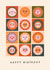 Arty Birthday Card - Smiley Sun Faces created by Sad Girl Illustration
