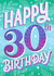 Classic Birthday Card - 30th - Botanical Typography created by Alice Griffiths Illustration