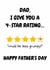 Fun Father's Day Card - For Dad - From The Kids - Star Rating created by Sweary Fairy Prints