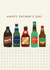 Classic Father's Day Card - Beer Bottles created by Laura Darrington Design Ltd.