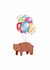 Cute Birthday Card - Bear - Balloons created by Marina Kromitsyna
