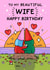Beautiful Birthday Card - For Wife - Romantic Sunset created by Cheeky Legends