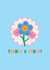 Cute Thank You Card - Thanks A Bunch - Flowers created by Lucy Maggie Designs