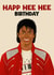 Funny Birthday Card - Michael Jackson - Hee Hee created by Pink Peach Cards