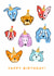 Cute Birthday Card - Party Dogs - Yappy Birthday created by Ellen Jane LDN