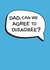 Anti-Father's Day Card - Agree To Disagree created by The Boy and the Bear