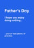 Anti-Father’s Day Card – Enjoy Doing Nothing (You’ve Had Practice) created by Lemonade Insight