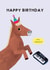 Funny Birthday Card - Therapy Horse - Keyboard created by Holly Fox