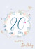 Traditional Birthday Card - 80th - Floral Wreath created by SABIVO Design by Sabina